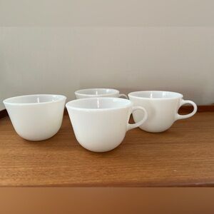 Vintage Pyrex Milk Glass Set of 4 cups
